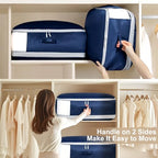 Comforter Storage Bag (Navy Blue / 6 Pack - 3-Layer)