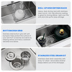 30 x 20 Inch Kitchen Sink (L 30"×W 20"×H 9")
