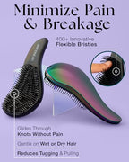 Detangler Hair Brush for Curly (Gasoline)