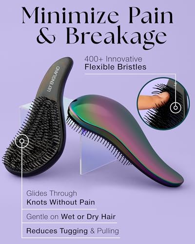 Detangler Hair Brush for Curly (Gasoline)