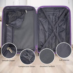 Luggage Sets 5 Piece (Lavender Blush / 5 Piece Set (20/24/28/DB/TB))