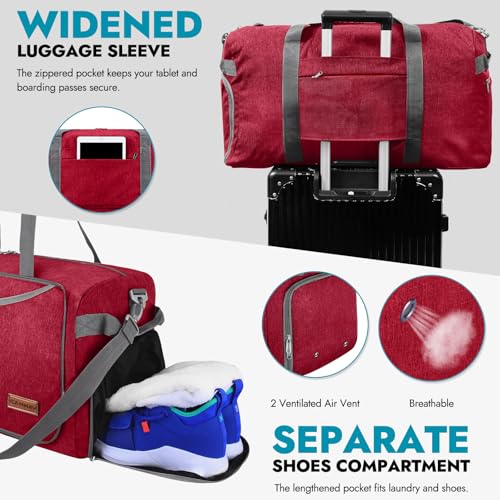 85L Travel Duffel Bag (Beetles Red / 85L)