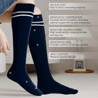 LEVSOX Compression Socks for Pregnant Women 20-30 mmHg Knee High Cute Funny - Image 2