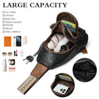 Sling Bag Crossbody Bags (Black With Brown)