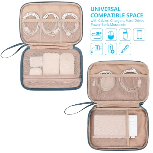 Travel Cord Organizer Case (Large / Lake-Blue)