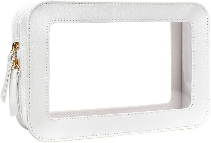 Clear Makeup Bag Small, TSA Approved Portable Toiletry Bag by FFpaw