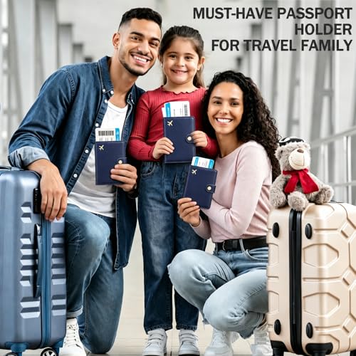 Passport Holder for Travel (Navy Blue)