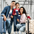 Passport Holder for Travel (Navy Blue)