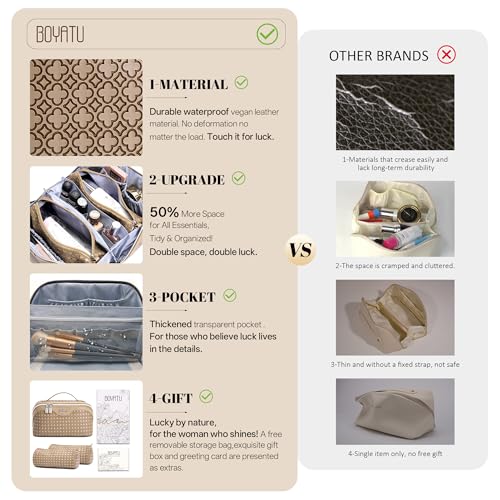 Travel Makeup Bag for Women (M-05Brown)