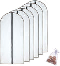 Garment Bag Black Side Breathable Clear Full Zipper Bags by HomeClean