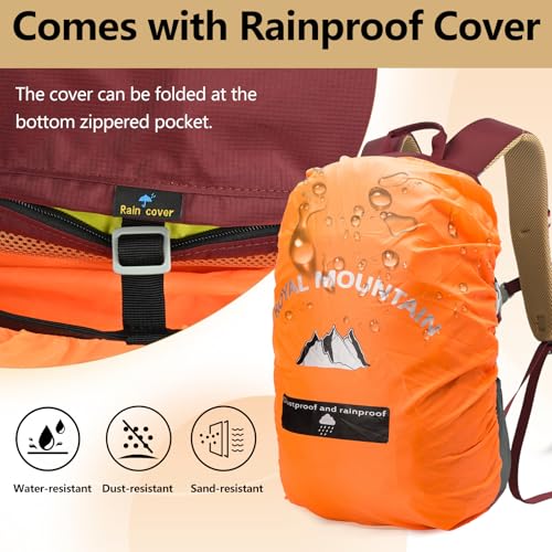 20L Hiking Backpack With Rain (Red 2.0 / 20L)