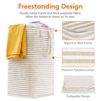 80L Large Laundry Baskets (Beige / 80L)