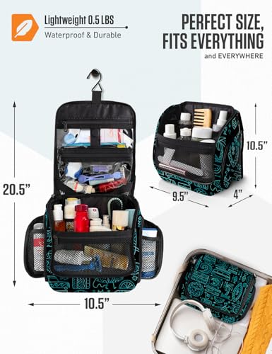 Hanging Travel Toiletry Bag (Surfing Vibes)