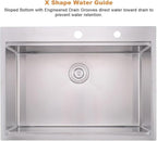 33x19 Drop In Kitchen Sink Workstation-Bokaiya Stainless Steel Kitchen Sinks - Image 5