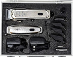 PRO Cordless Hair Clipper + Hair Trimmer for Mens and Barbers +Shaver with Sharp Blades, Cord/Cordless Electric Razor for Mens Silver