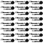 16 Pcs Cambuckle Tie Down Straps 1763lbs Break Strength (Black)