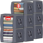 90L Clothes Storage (8 Pack-90l / Grey)