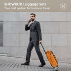 Luggage Sets 3 Piece Softside Expandable Durable Suitcase Sets (Orange / 20in24in28in)