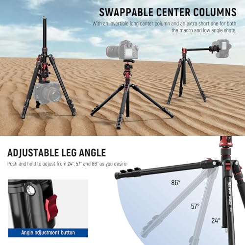 Basics 70.9" Camera Tripod Monopod w Center Column (TP16 w/Ball Head)