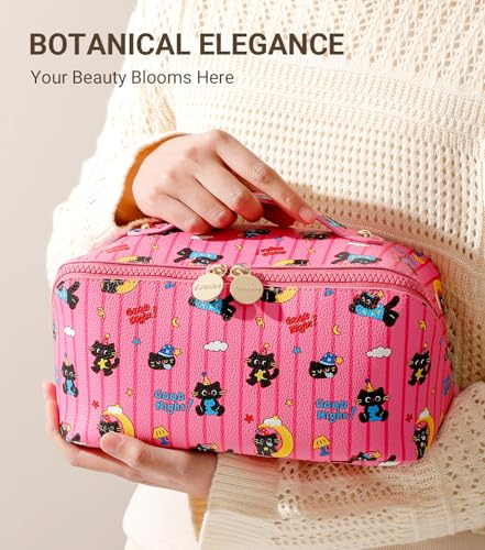 Travel Makeup Bag for Women (Mooncat)