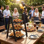 3 Tier Graduation Cap Serving Trays Wooden Platters 13'' 11'' 9'' Plate Board Reusable Plate Congrats Grad Party Serving for Graduate Party Sharing Snacks (Graduation Cap)