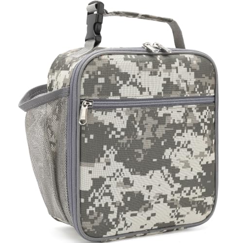 Lunch box Insulated Soft Bag Mini Cooler Back to School Thermal Meal Tote Kit for Girls (DigitalCamo)