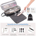 2IN1 Hair Tools Travel Bag with Heat Resistant Mat for Shark Flexstyle (X-large / Black)