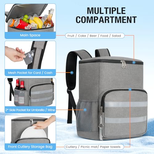 Backpack Cooler (Grey / 54 Cans)
