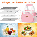 Insulated Lunch Box for Men (Light Pink / Medium(9L))