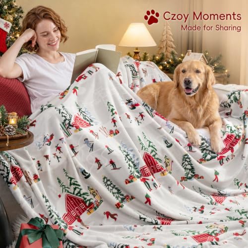 Christmas Fleece Blanket King (Christmas Ski Resort / King(108" X 90"))