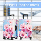 Peach Blossom Luggage Cover Washable Suitcase Protector Anti (Peach blossom / M(fits 24-26Inch suitcase))
