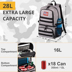 Tactical Double Deck Cooler Backpack for Men (Gray / Large)