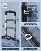 Lightweight Luggage with TSA Lock (3 Piece Set (Backpack/TB/20in) / Blue)