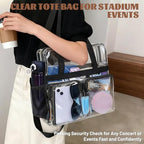 Travel Toiletry Bag with Jewelry Organizer (Clear Black 03)
