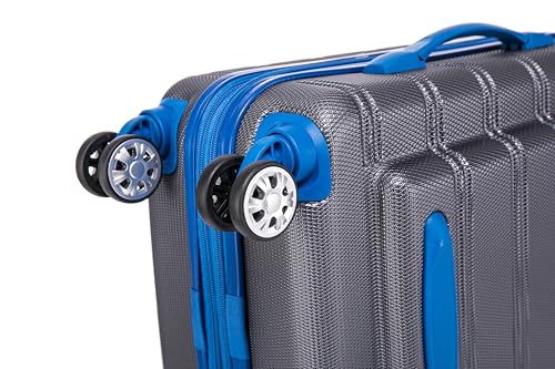 Melbourne Hardside 2 Piece Expandable Spinner Wheel Luggage Set (Grey / 2 Piece (20"/14" Tote))