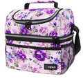 Insulated Lunch Bag for Women (Floral Purple)