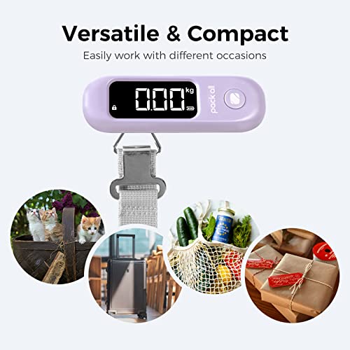 Digital Luggage Scale for Travel (Purple)