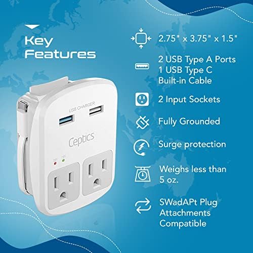 Universal Travel Adapter (White)