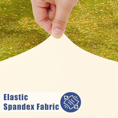 2 Pack Rectangle Spandex Fitted Table Cloth (Champagne / 96" x 30" (Rectangular))