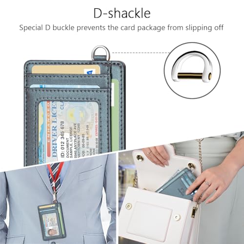 Slim Minimalist Wallet RFID Credit Card Holder for Men (small / Pearl Gray)