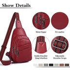 Sling Bag Crossbody Bags (Deep Red)