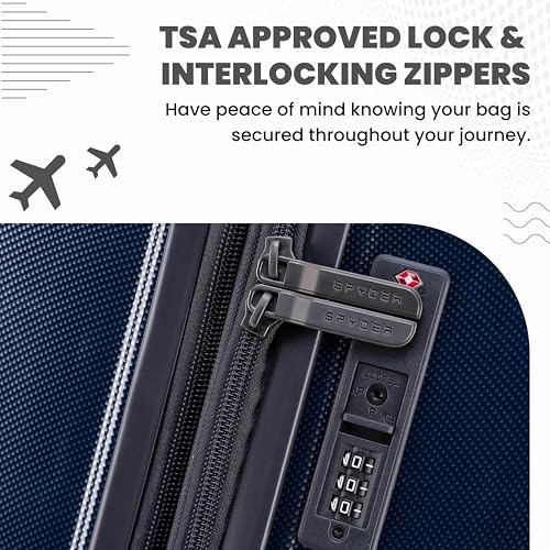 Rails Expandable Hardside Upright Suitcase with 360° Spinner Wheels (Navy / 3-Piece Set)