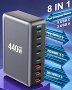 440W USB C Fast Charger Block (440W / Black)