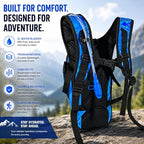 Rave Hydration Backpack with 2L Water Bladder (Dark Blue / 2L Bladder)