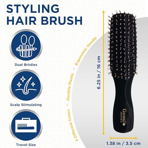 Gentle Mini Hair Brush for Men (Small / Black)