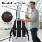 Professional Laptop Backpack for Men (Black Grey / 17 Inch)