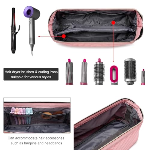 Hair Tools Travel Bag for Shark Flexstyle Dyson (Pink)