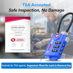 TSA Approved Luggage Locks (Blue 2 Pack)