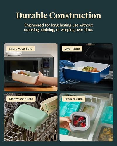 Glass Food Storage Container with Lid (Perracotta / 10 Cup Container (1x))