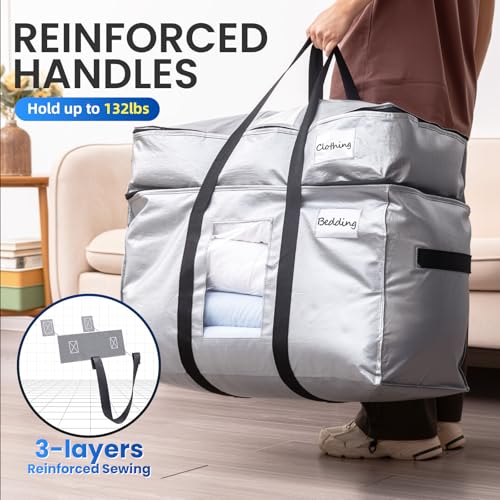 2 Tier Moving Bags (Silver / 2 Large- 2 Tier)